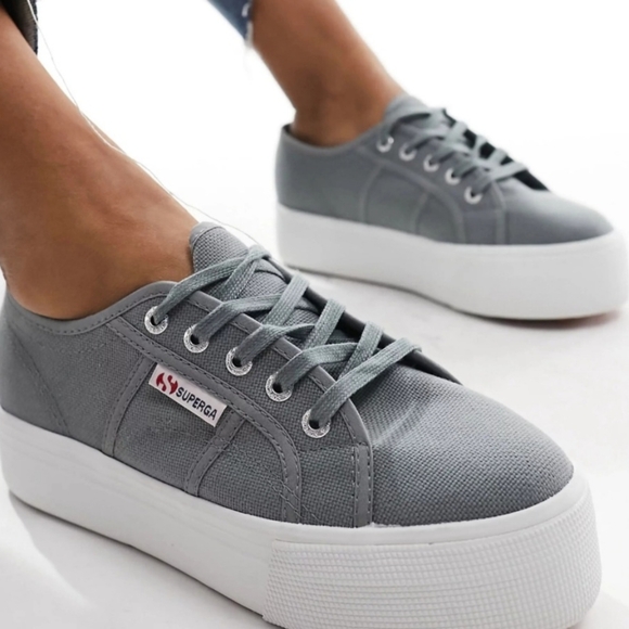 Platform Gray SUPERGA Sneaker NWOT - Picture 6 of 6